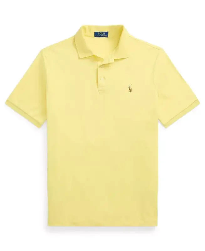Men’s Slim-Fit Soft Cotton Polo Shirt - Wicket Yellow - 5