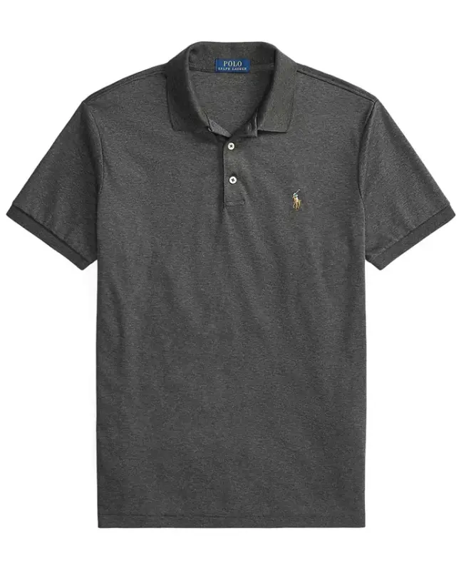 Men’s Slim-Fit Soft Cotton Polo Shirt - WINDSOR HEATHER - 6