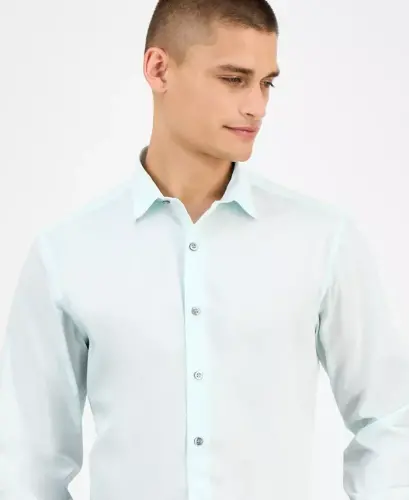 Men's Slim-Fit Solid Dress Shirt, Created for Modazone-Ice Castle - 3