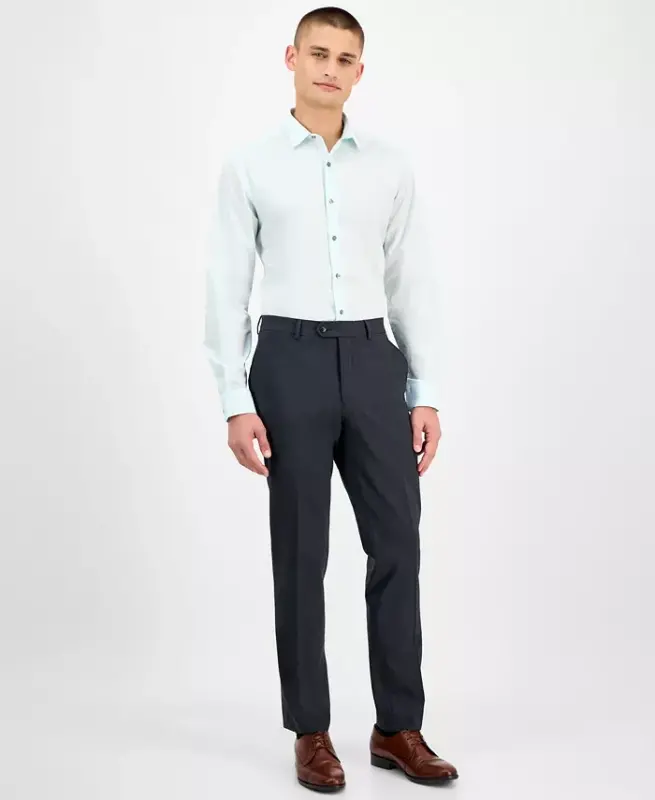 Men's Slim-Fit Solid Dress Shirt, Created for Modazone-Ice Castle - 4