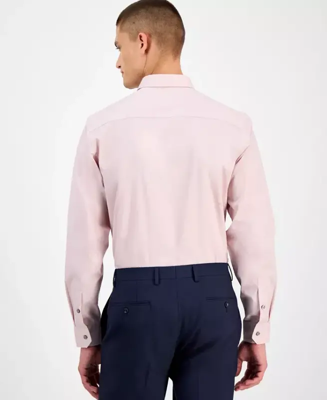 Men's Slim-Fit Solid Dress Shirt, Created for Modazone-Shimmer Pink - 2