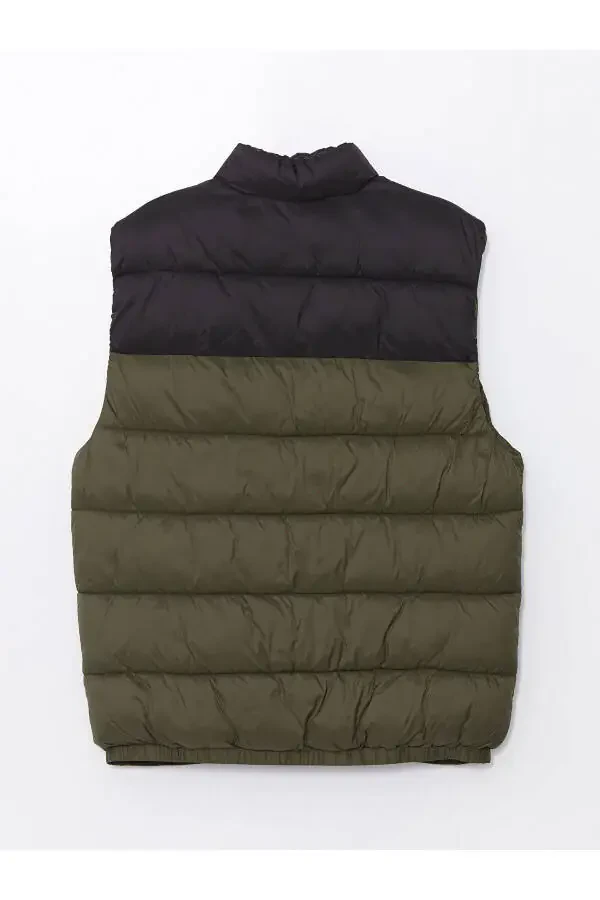 Men's Slim Fit Stand Collar Puffer Vest - 3