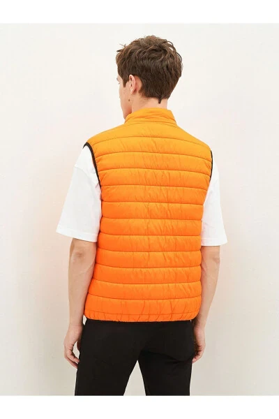 Men's slim fit, stand collar puffer vest - 5