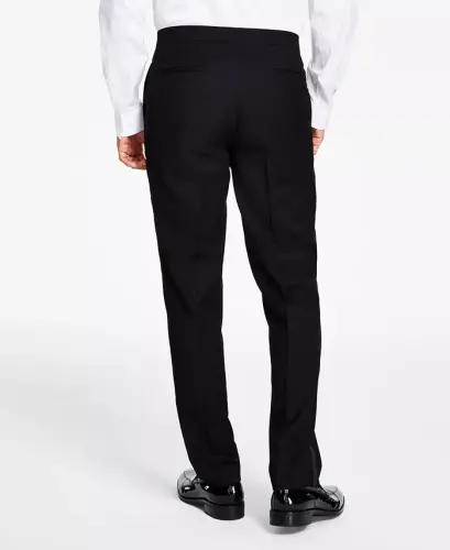Men's Slim-Fit Stretch Black Tuxedo Pants, Created for Modazone - Black - 7