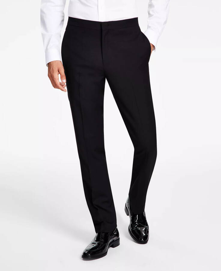 Men's Slim-Fit Stretch Black Tuxedo Pants, Created for Modazone Black - 2