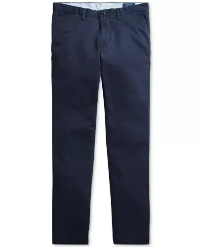 Men's Slim-Fit Stretch Chino Pants-Nautical Ink - 4