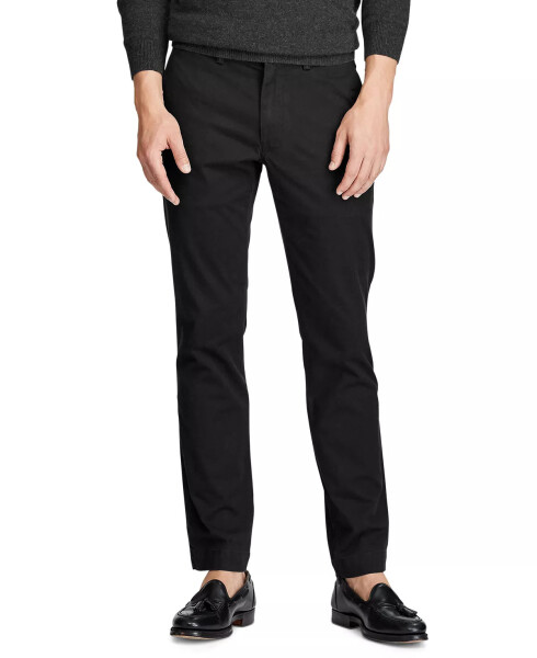 Men's Slim-Fit Stretch Chino Pants Polo Black - 1