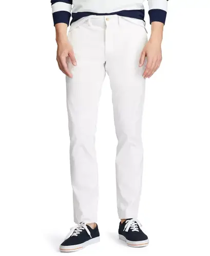 Men's Slim-Fit Stretch Chino Pants - WHITE - 1