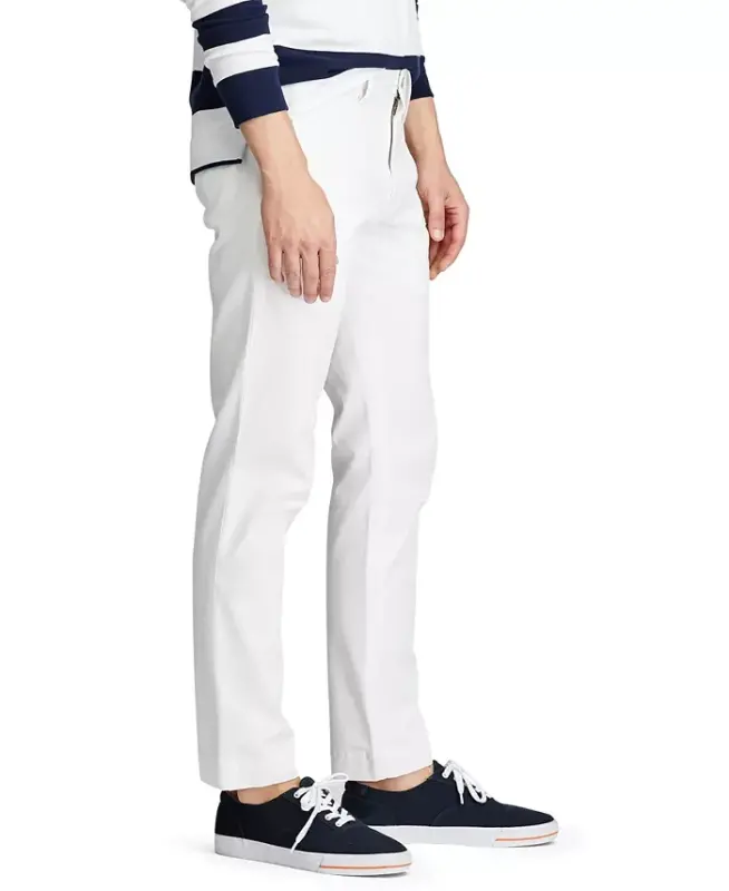 Men's Slim-Fit Stretch Chino Pants - WHITE - 3