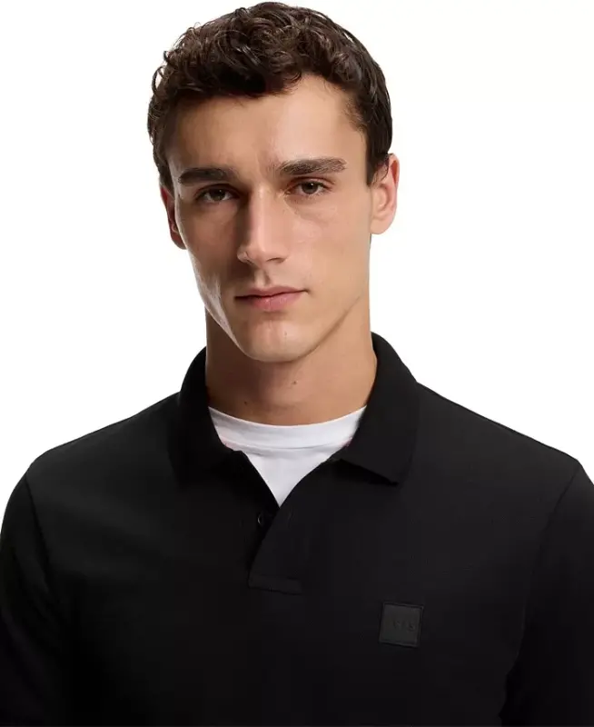 Men's Slim-Fit Stretch-Cotton Logo Patch Polo Shirt - 7