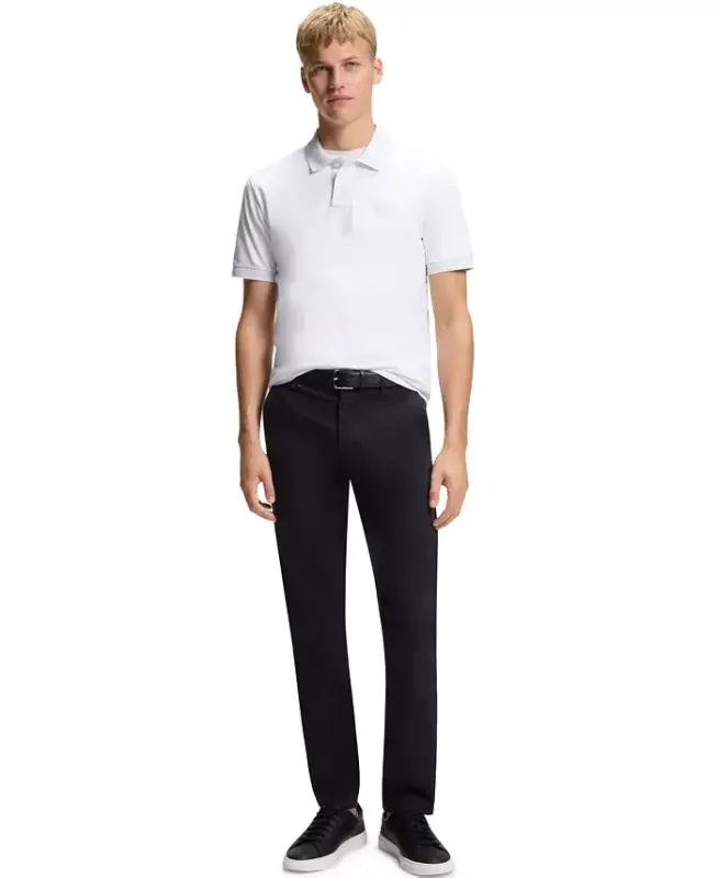 Men's Slim-Fit Stretch-Cotton Logo Patch Polo Shirt - 5