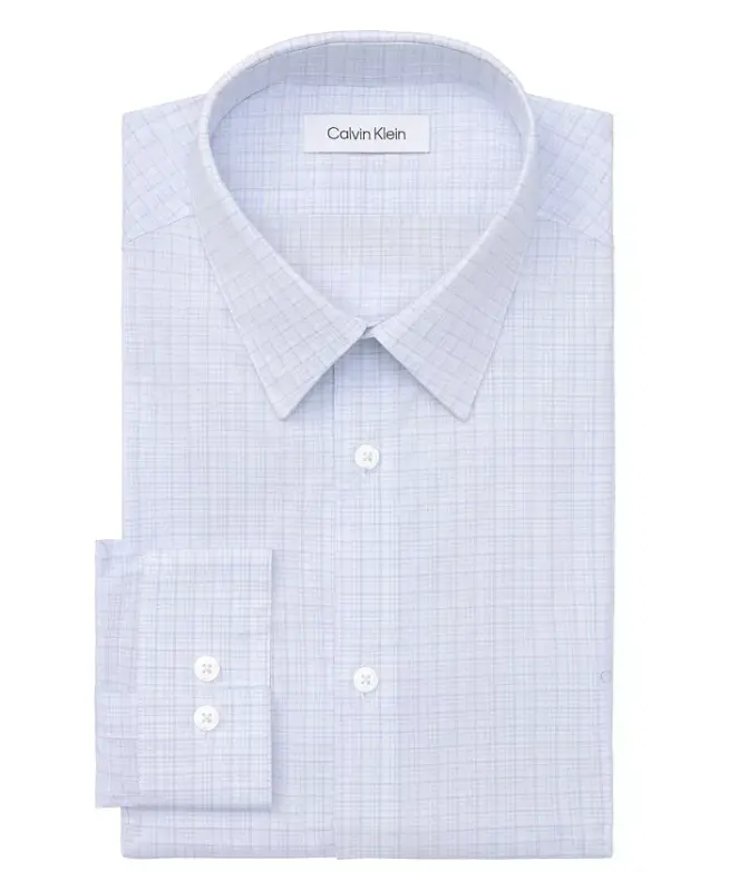 Men's Slim-Fit Stretch Dress Shirt, Online Exclusive Created for Modazone - Blue Multi - 3
