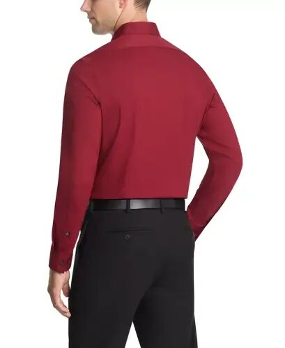 Men's Slim-Fit Stretch Dress Shirt, Online Exclusive Created for Modazone - Bordeaux - Calvin Klein (1)