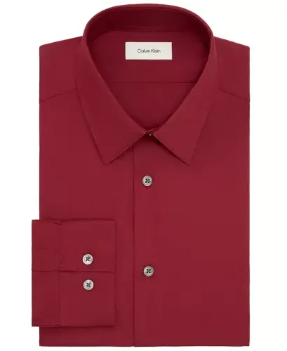 Men's Slim-Fit Stretch Dress Shirt, Online Exclusive Created for Modazone - Bordeaux - 3