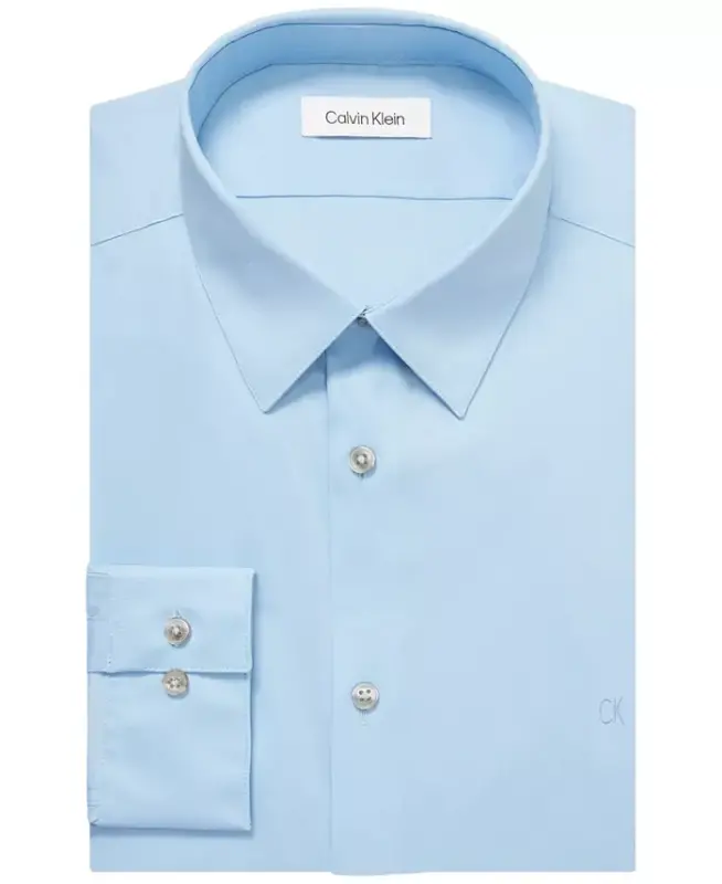 Men's Slim-Fit Stretch Dress Shirt, Online Exclusive Created for Modazone - Glacier Blue - 3