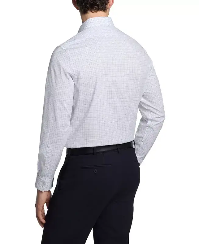 Men's Slim-Fit Stretch Dress Shirt, Online Exclusive Created for Modazone - Gray Multi - 2