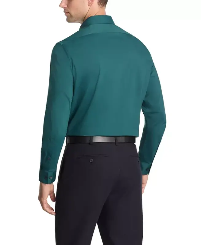 Men's Slim-Fit Stretch Dress Shirt, Online Exclusive Created for Modazone - Green - 2