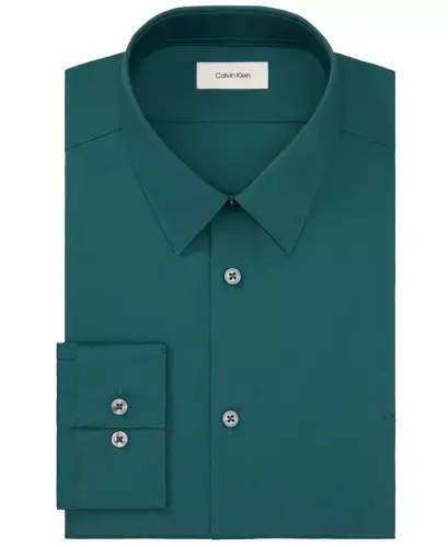 Men's Slim-Fit Stretch Dress Shirt, Online Exclusive Created for Modazone - Green - 3