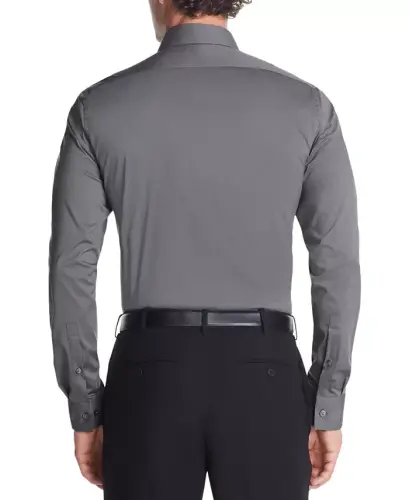 Men's Slim-Fit Stretch Dress Shirt, Online Exclusive Created for Modazone - Grey - 2