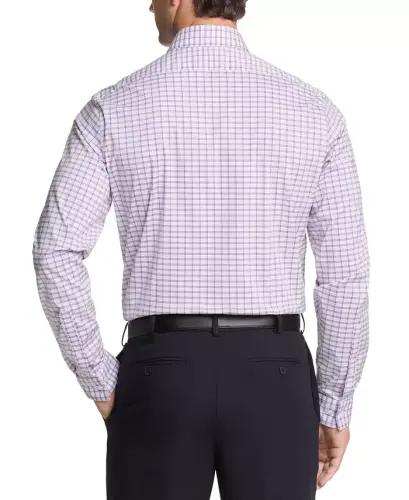 Men's Slim-Fit Stretch Dress Shirt, Online Exclusive Created for Modazone - Lavender Multi - Calvin Klein (1)