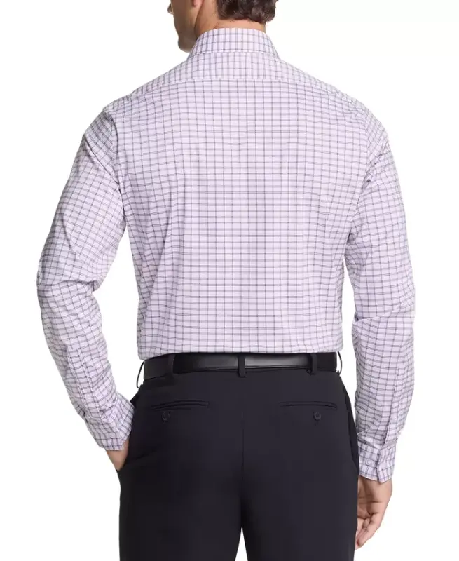 Men's Slim-Fit Stretch Dress Shirt, Online Exclusive Created for Modazone - Lavender Multi - 2