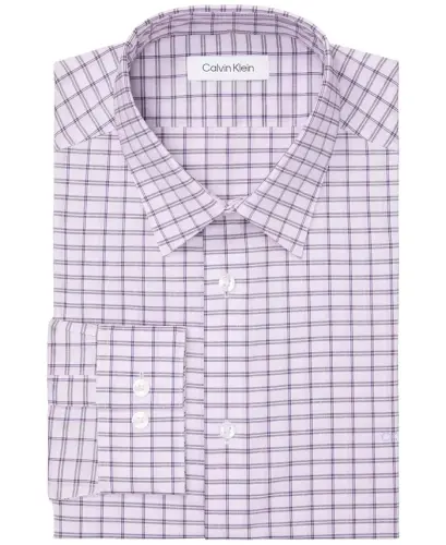 Men's Slim-Fit Stretch Dress Shirt, Online Exclusive Created for Modazone - Lavender Multi - 3