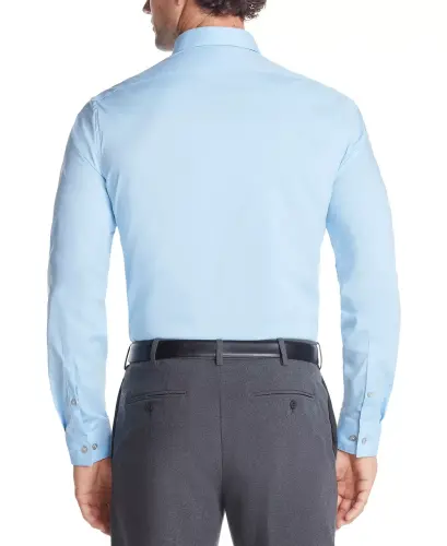 Men's Slim-Fit Stretch Dress Shirt, Online Exclusive Created for Modazone-Light Blue - 5