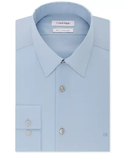 Men's Slim-Fit Stretch Dress Shirt, Online Exclusive Created for Modazone-Light Blue - 6