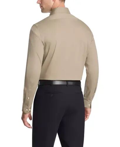 Men's Slim-Fit Stretch Dress Shirt, Online Exclusive Created for Modazone - New Tan - Calvin Klein (1)