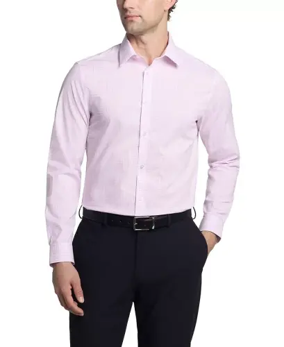 Men's Slim-Fit Stretch Dress Shirt, Online Exclusive Created for Modazone - Pink - 1