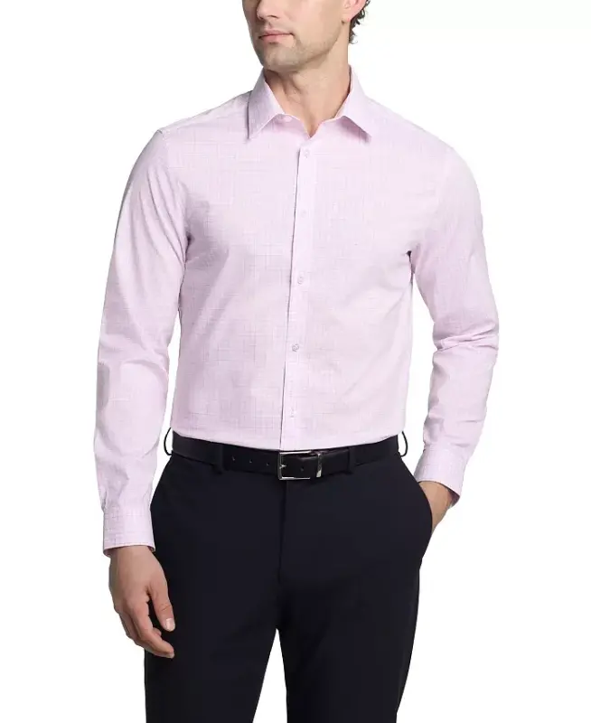 Men's Slim-Fit Stretch Dress Shirt, Online Exclusive Created for Modazone - Pink - 1