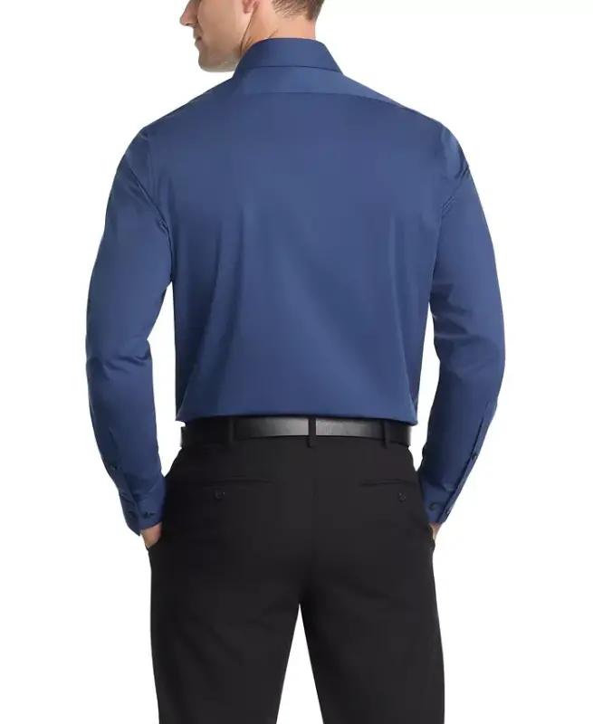 Men's Slim-Fit Stretch Dress Shirt, Online Exclusive Created for Modazone - Steel Blue - 2