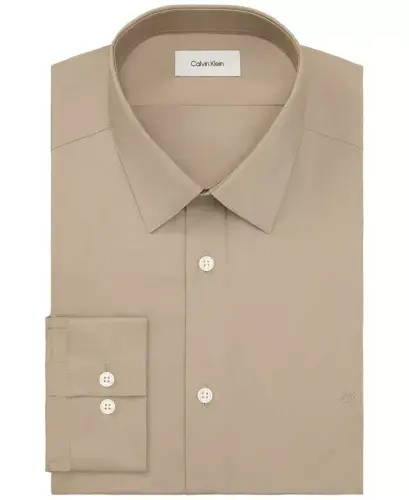 Men's Slim-Fit Stretch Dress Shirt, Online Exclusive Created for Modazone - Stone - 3