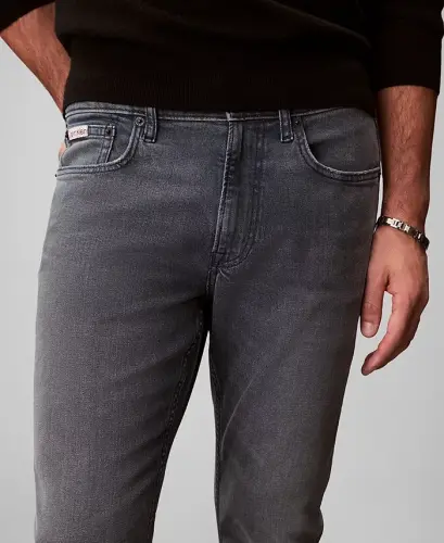 Men's Slim-Fit Stretch Jeans - Blue Ash Stone - CALVIN KLEIN (1)