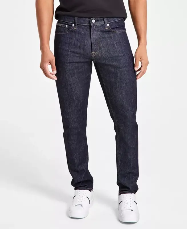 Men's Slim-Fit Stretch Jeans - Blue Rinse - CALVIN KLEIN