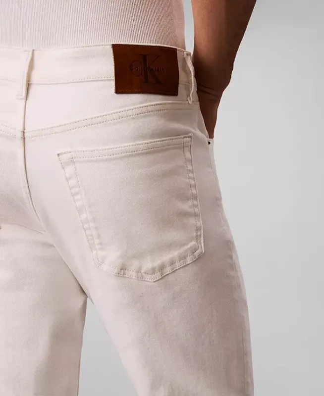 Men's Slim-Fit Stretch Jeans - Chalk White - 3