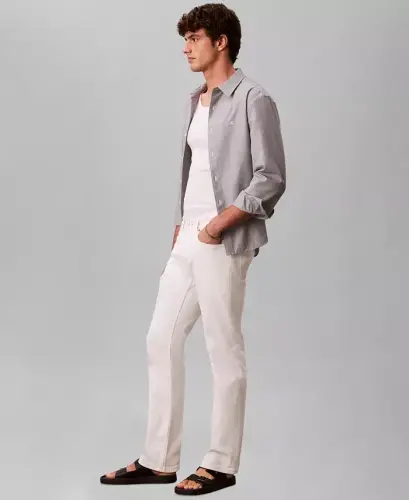 Men's Slim-Fit Stretch Jeans - Chalk White - 4