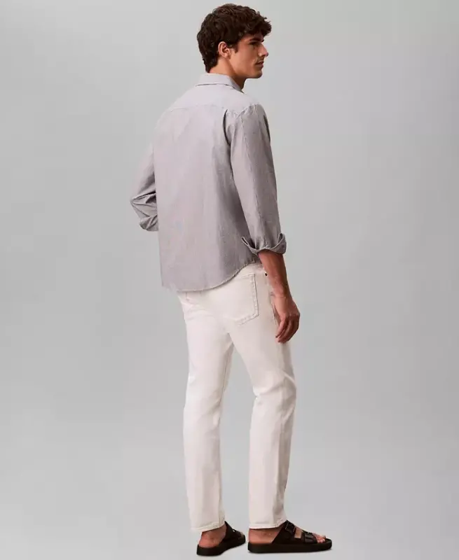 Men's Slim-Fit Stretch Jeans - Chalk White - 6