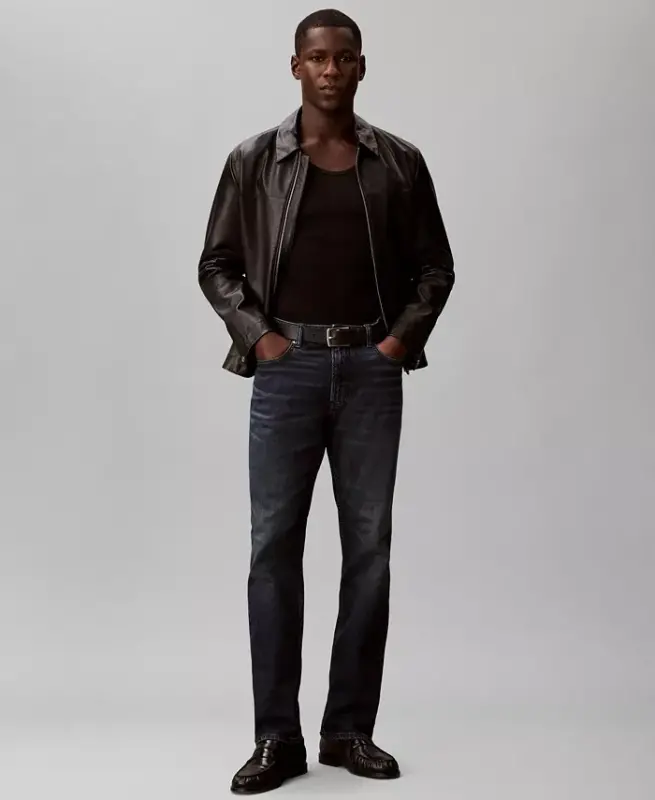 Men's Slim-Fit Stretch Jeans - Klein Blue Black - 1