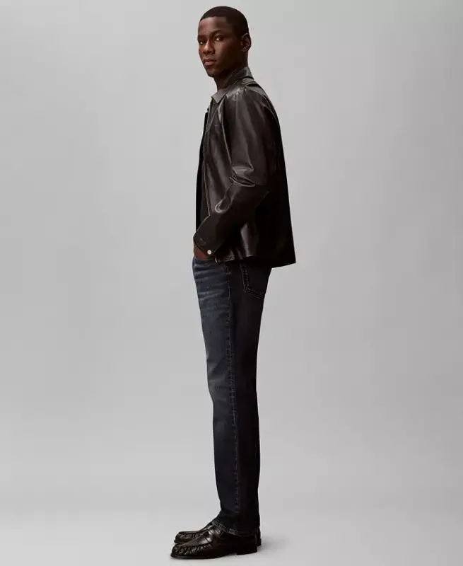 Men's Slim-Fit Stretch Jeans - Klein Blue Black - 3