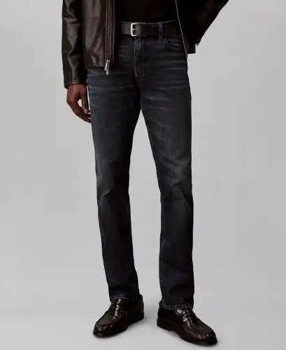 Men's Slim-Fit Stretch Jeans - Klein Blue Black - 4