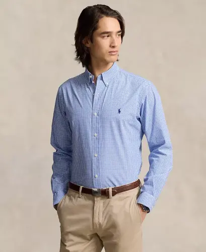 Men's Slim-Fit Stretch Poplin Shirt - 1