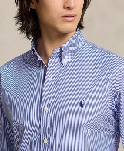 Men's Slim-Fit Stretch Poplin Shirt - 3