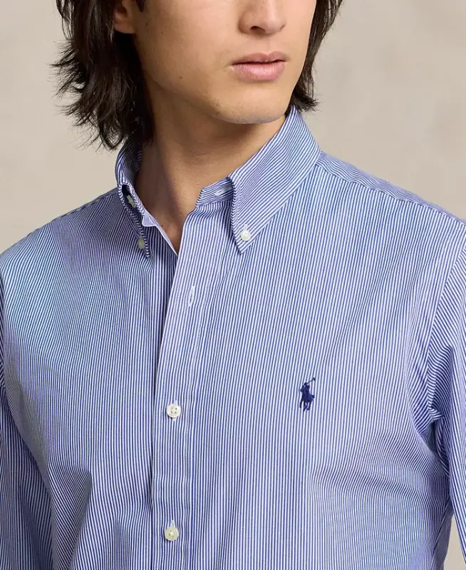 Men's Slim-Fit Stretch Poplin Shirt - 3