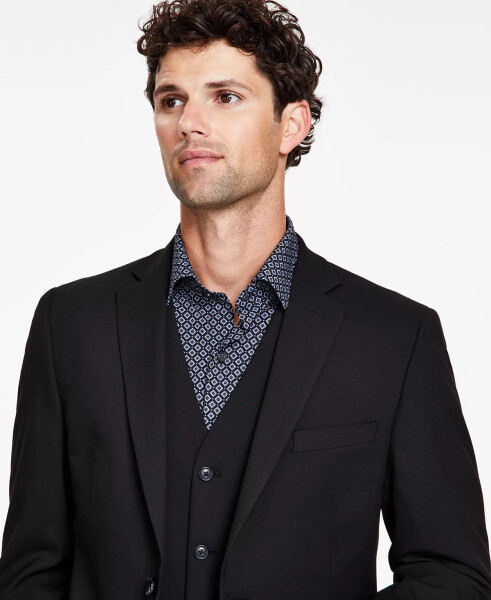 Men's Slim-Fit Stretch Solid Suit Jacket, Created for Modazone Black - 3