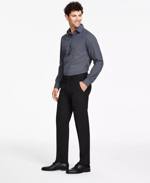 Men's Slim-Fit Stretch Solid Suit Pants, Created for Modazone Black - 1