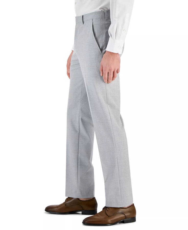 Men's Slim-Fit Stretch Solid Suit Pants, Created for Modazone Light Grey - 6