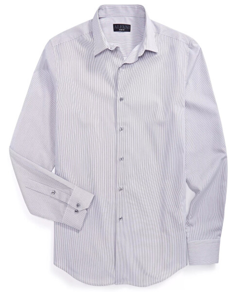 Men's Slim Fit Stripe Dress Shirt, Created for Modazone Grey White - 2