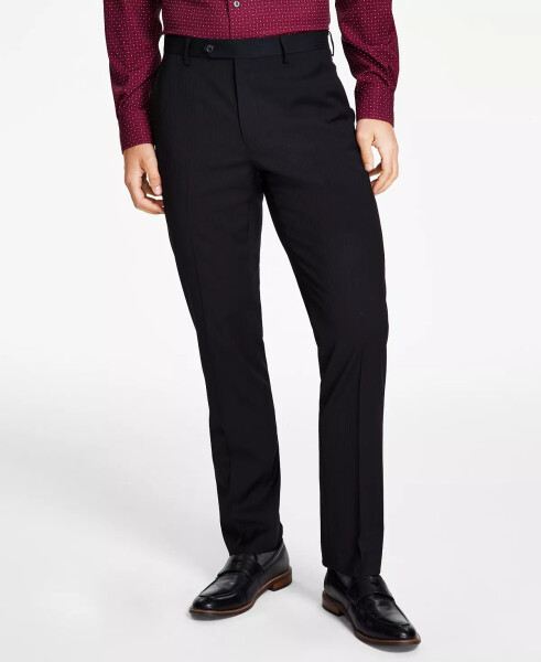 Men's Slim-Fit Stripe Suit Pants, Created for Modazone Black - 2