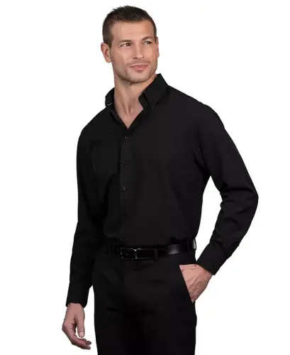 Men's Slim Fit Supershirt Dress Shirt-Black - NAUTICA (1)